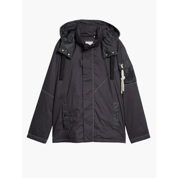 NEW Moncler 1 Moncler JW Anderson Jacket with Removable Hood Navy Size 0 #DC502